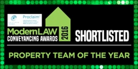 Modern Law Conveyancing Awards Shortlisted